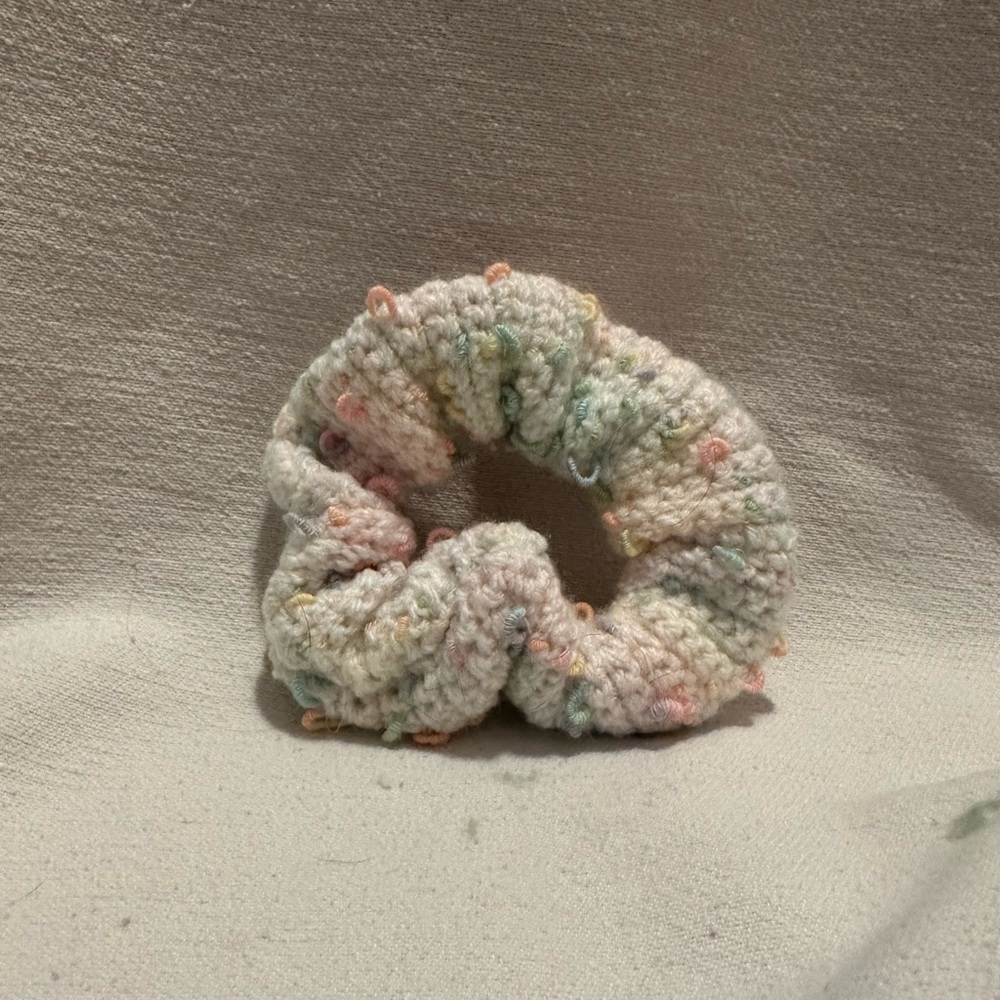 Hand crocheted scrunchie